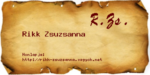 Rikk Zsuzsanna névjegykártya